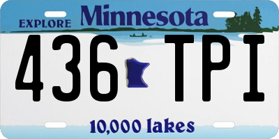MN license plate 436TPI