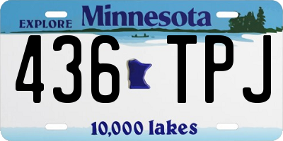 MN license plate 436TPJ
