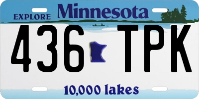 MN license plate 436TPK