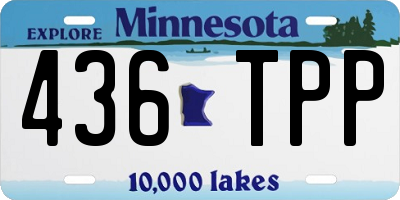MN license plate 436TPP