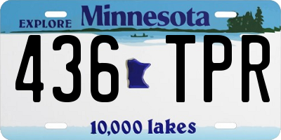 MN license plate 436TPR