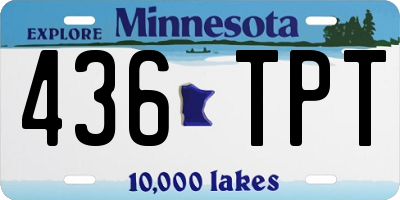 MN license plate 436TPT