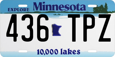 MN license plate 436TPZ