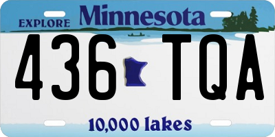 MN license plate 436TQA