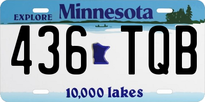 MN license plate 436TQB