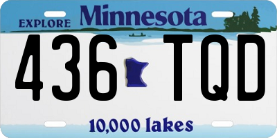 MN license plate 436TQD