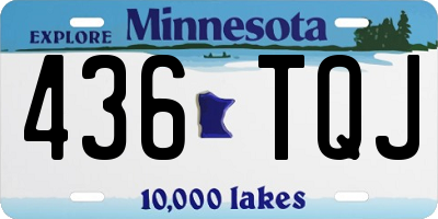 MN license plate 436TQJ