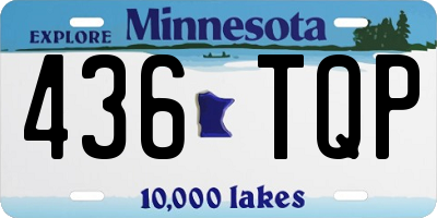 MN license plate 436TQP