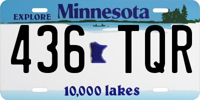 MN license plate 436TQR