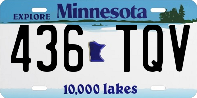 MN license plate 436TQV