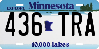 MN license plate 436TRA