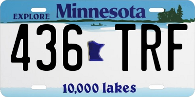 MN license plate 436TRF