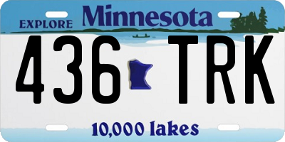MN license plate 436TRK