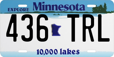 MN license plate 436TRL