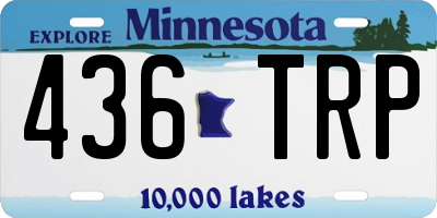 MN license plate 436TRP