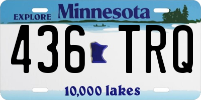 MN license plate 436TRQ