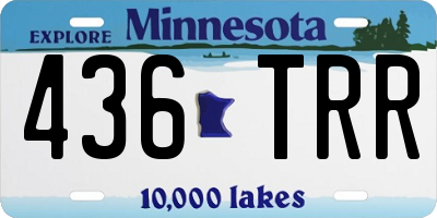 MN license plate 436TRR