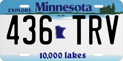 MN license plate 436TRV