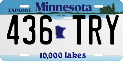 MN license plate 436TRY
