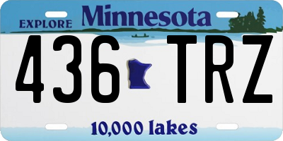 MN license plate 436TRZ