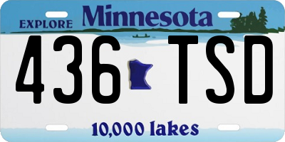 MN license plate 436TSD