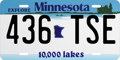MN license plate 436TSE