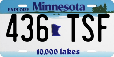 MN license plate 436TSF
