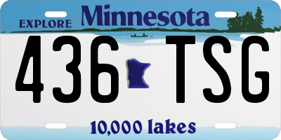 MN license plate 436TSG
