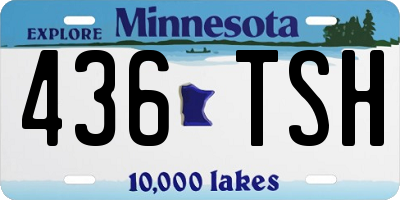 MN license plate 436TSH