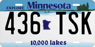 MN license plate 436TSK