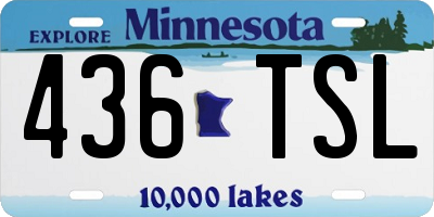 MN license plate 436TSL