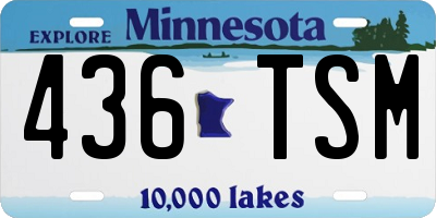 MN license plate 436TSM