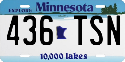 MN license plate 436TSN