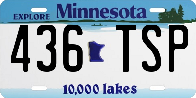 MN license plate 436TSP
