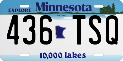 MN license plate 436TSQ
