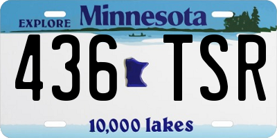 MN license plate 436TSR