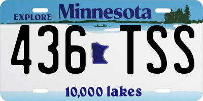 MN license plate 436TSS