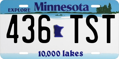 MN license plate 436TST