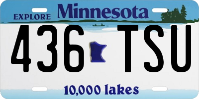 MN license plate 436TSU