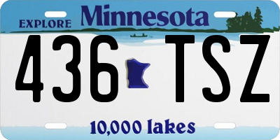 MN license plate 436TSZ