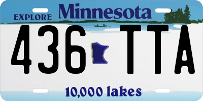 MN license plate 436TTA
