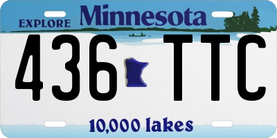 MN license plate 436TTC