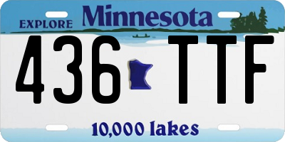 MN license plate 436TTF