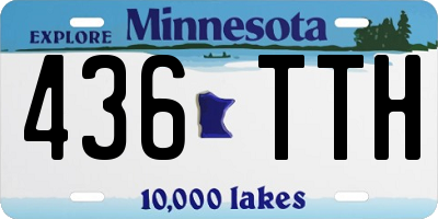 MN license plate 436TTH