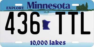 MN license plate 436TTL
