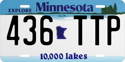 MN license plate 436TTP