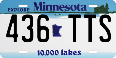 MN license plate 436TTS
