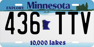 MN license plate 436TTV