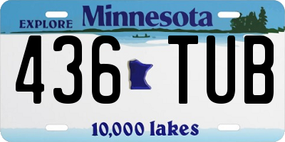 MN license plate 436TUB
