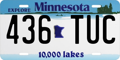 MN license plate 436TUC